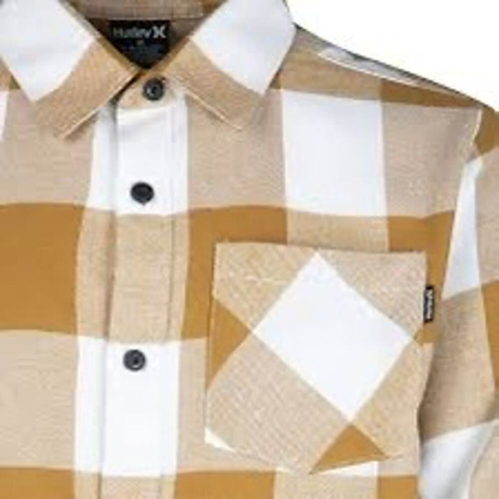 Hurley Long Sleeve Plaid Flannel Top - Size Large
